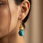 Turquoise Grace Gold Drop Earrings