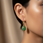 Green Gemstone Earrings