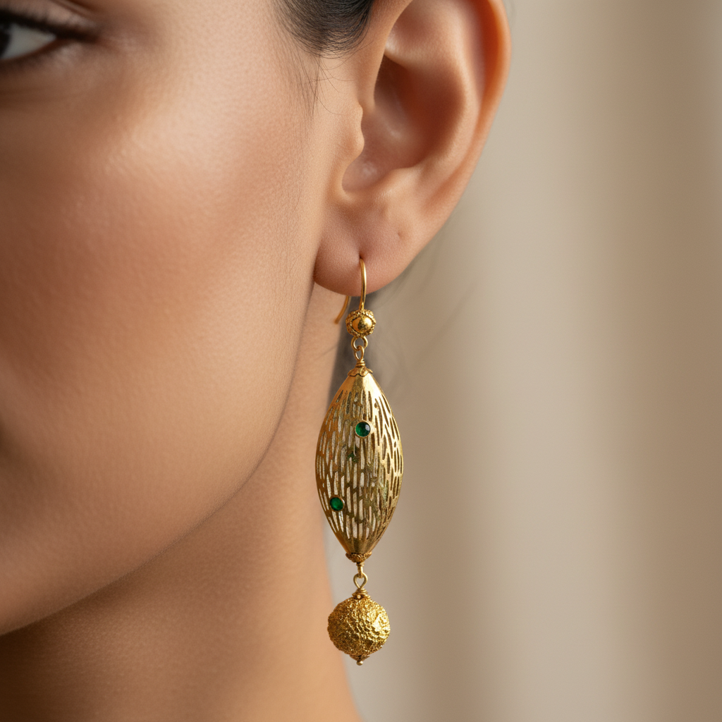 Golden Heirloom Filigree Earrings