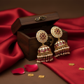 Ruby Pearl Jhumka Earrings