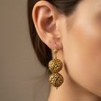Gold Sphere Earrings