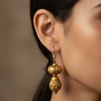 Golden Ornate Earrings