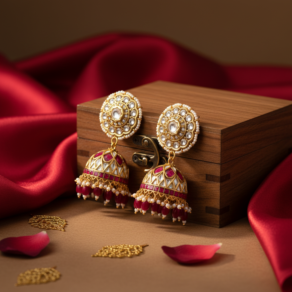 Manikya Polki Bell Jhumka