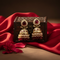 Heirloom Ruby Polki Jhumki