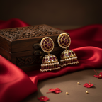 Ruby Polki Jhumka