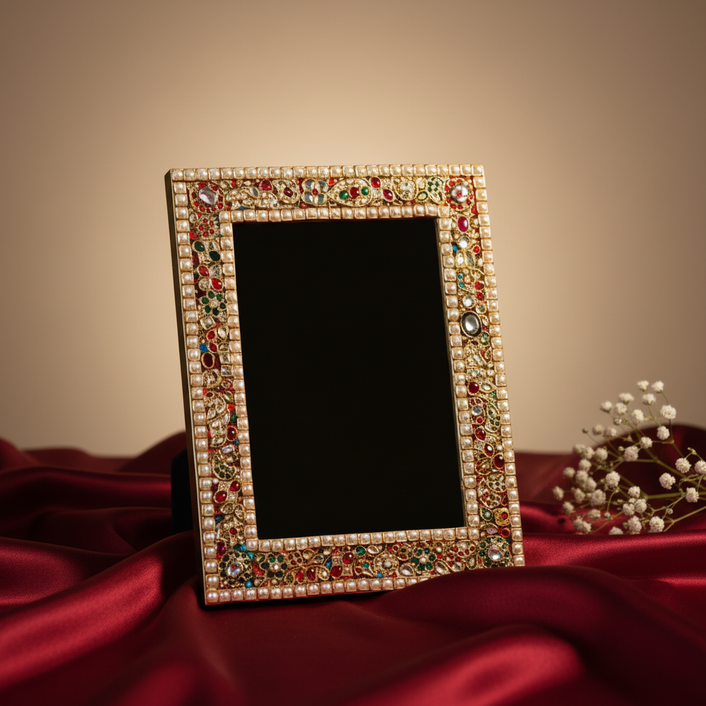 Ornate Gemstone Photo Frame