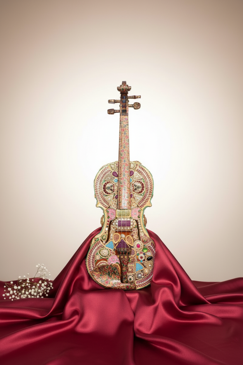 Handcrafted Embellished Violin