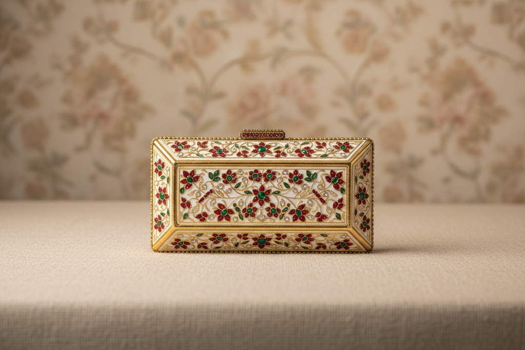 Handcrafted Jeweled Clutch Bag