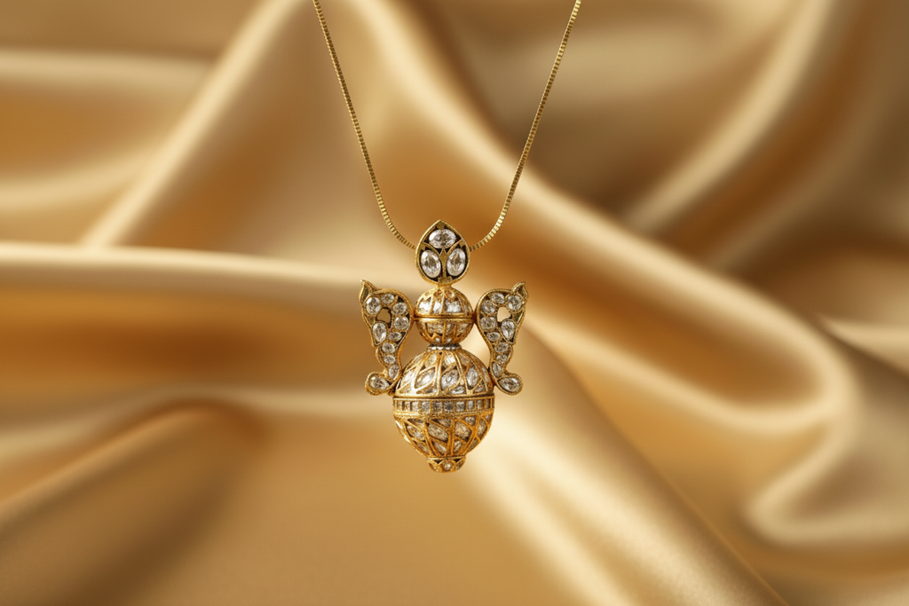 Traditional Gold Polki Pendant