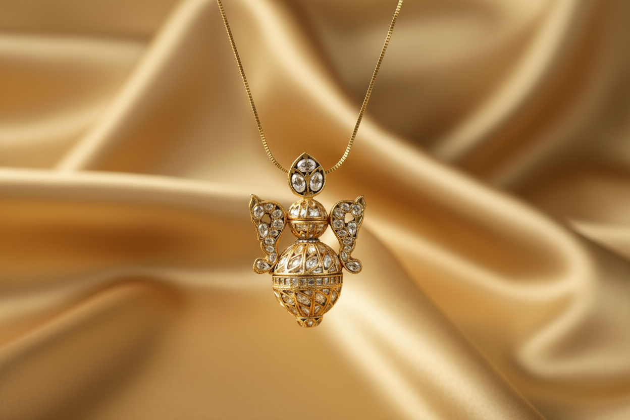 Traditional Gold Polki Pendant