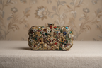 Multi-Gemstone & Pearl Embellished Clutch Bag