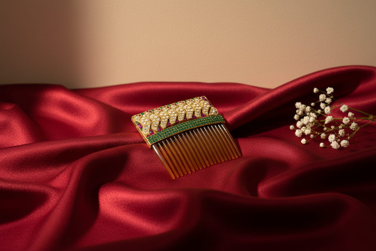Ornate Jeweled Hair Comb