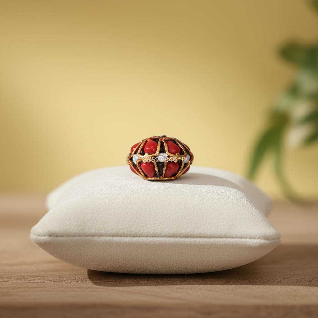 Red Gold Bead