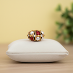 Ornate Red Beaded Charm