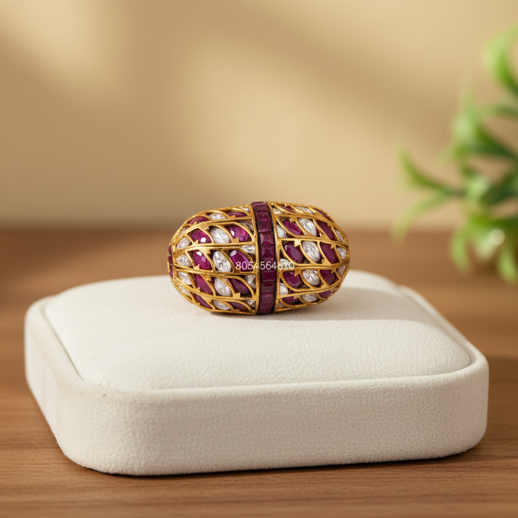 Ruby Polki Bead