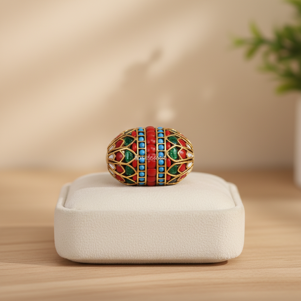Colorful Embellished Statement Bead