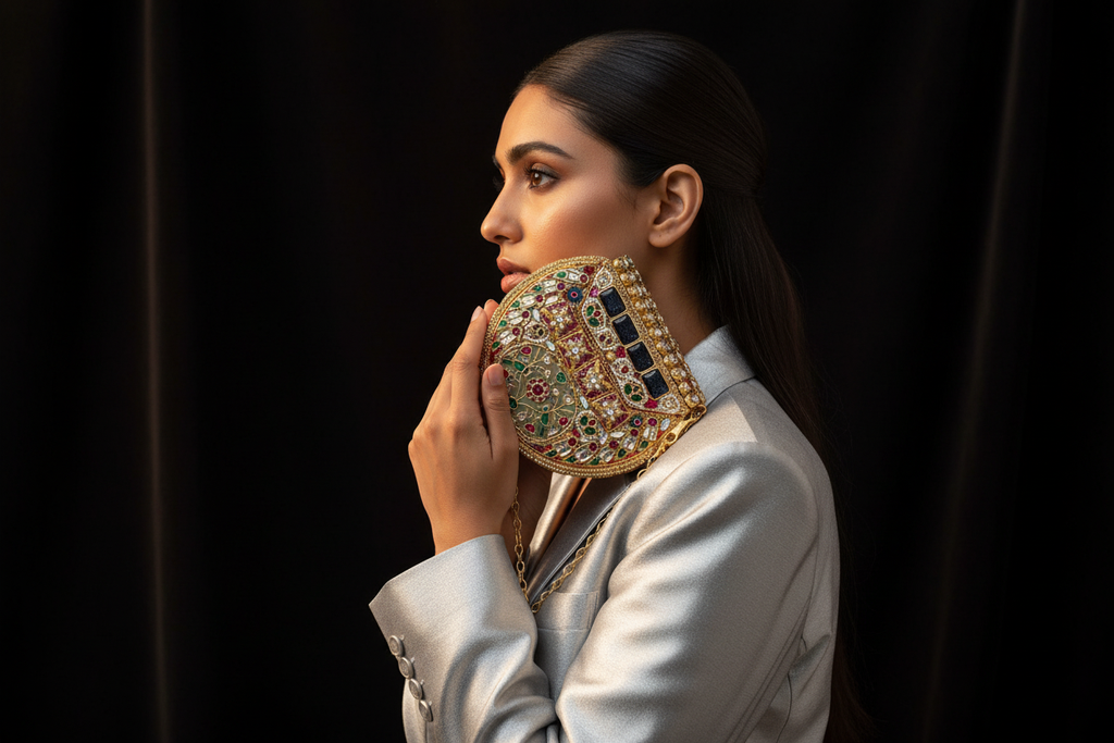 Ornate Gold & Multigemstone Clutch Bag