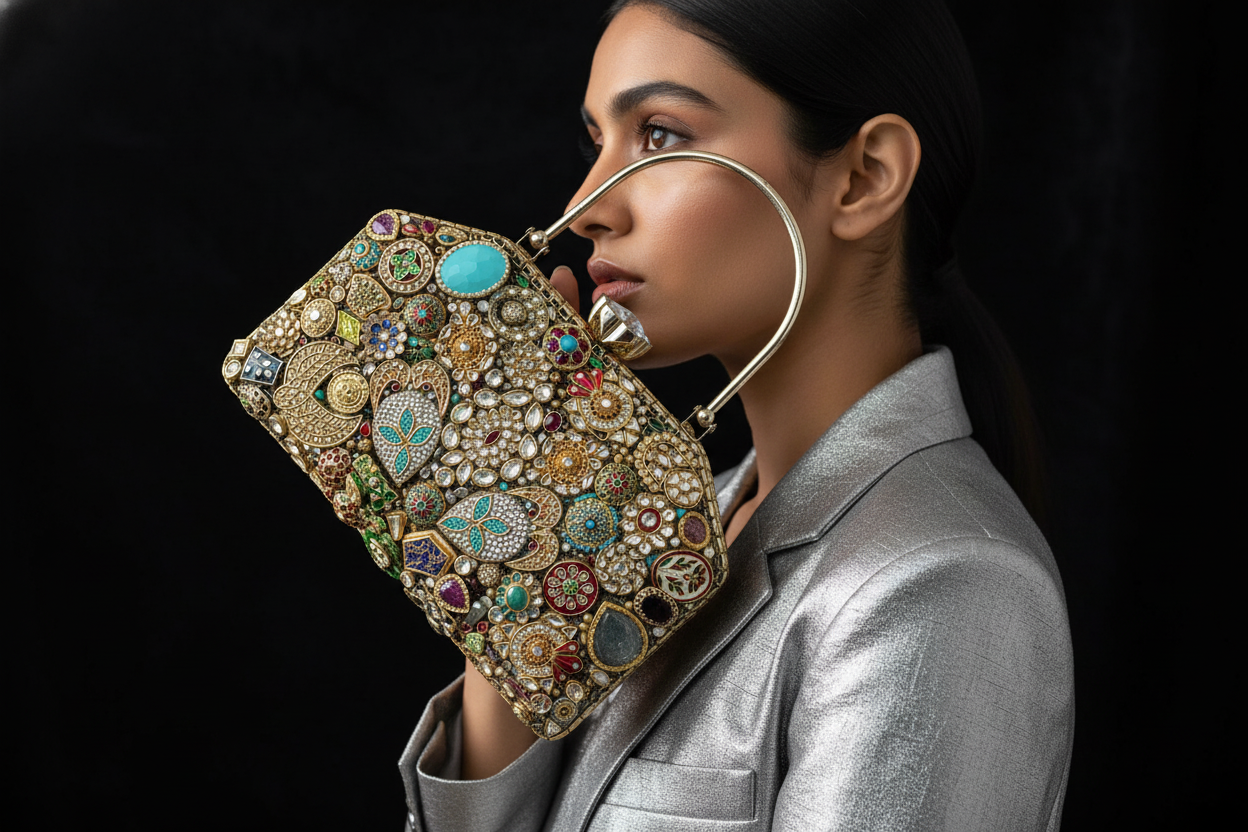 Traditional Jeweled Bridal & Evening Clutch