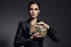 Embellished Jewel Box Clutch