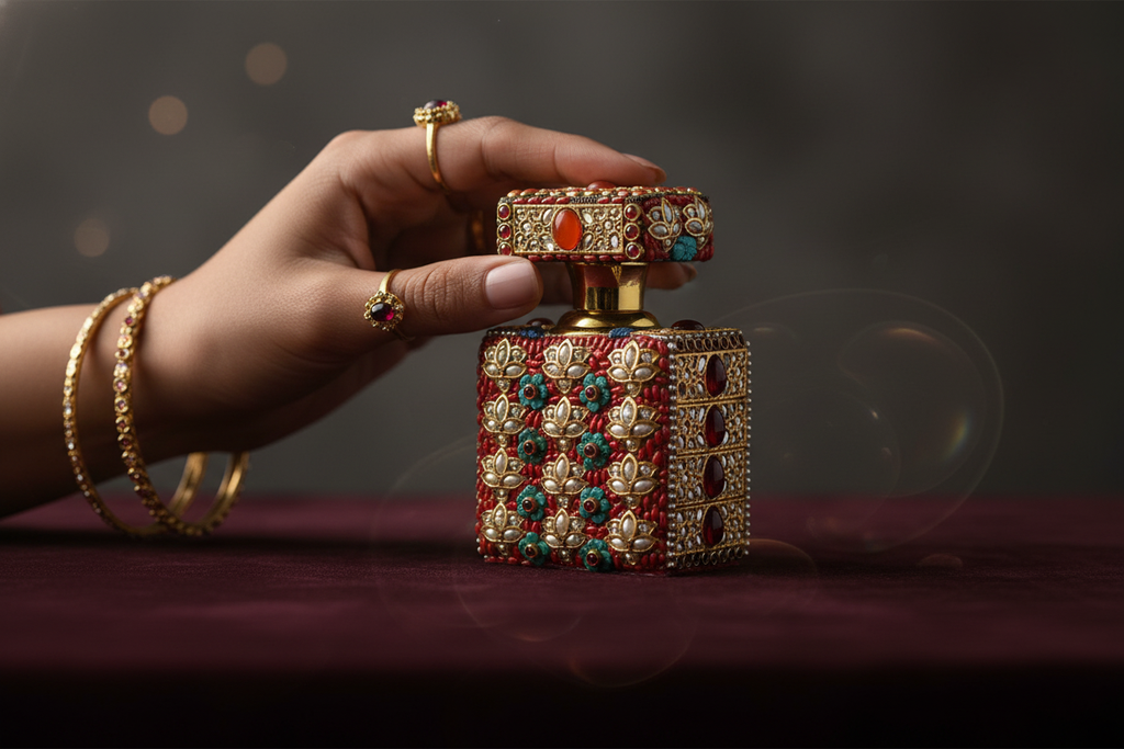 Handcrafted Embellished Itar Bottle