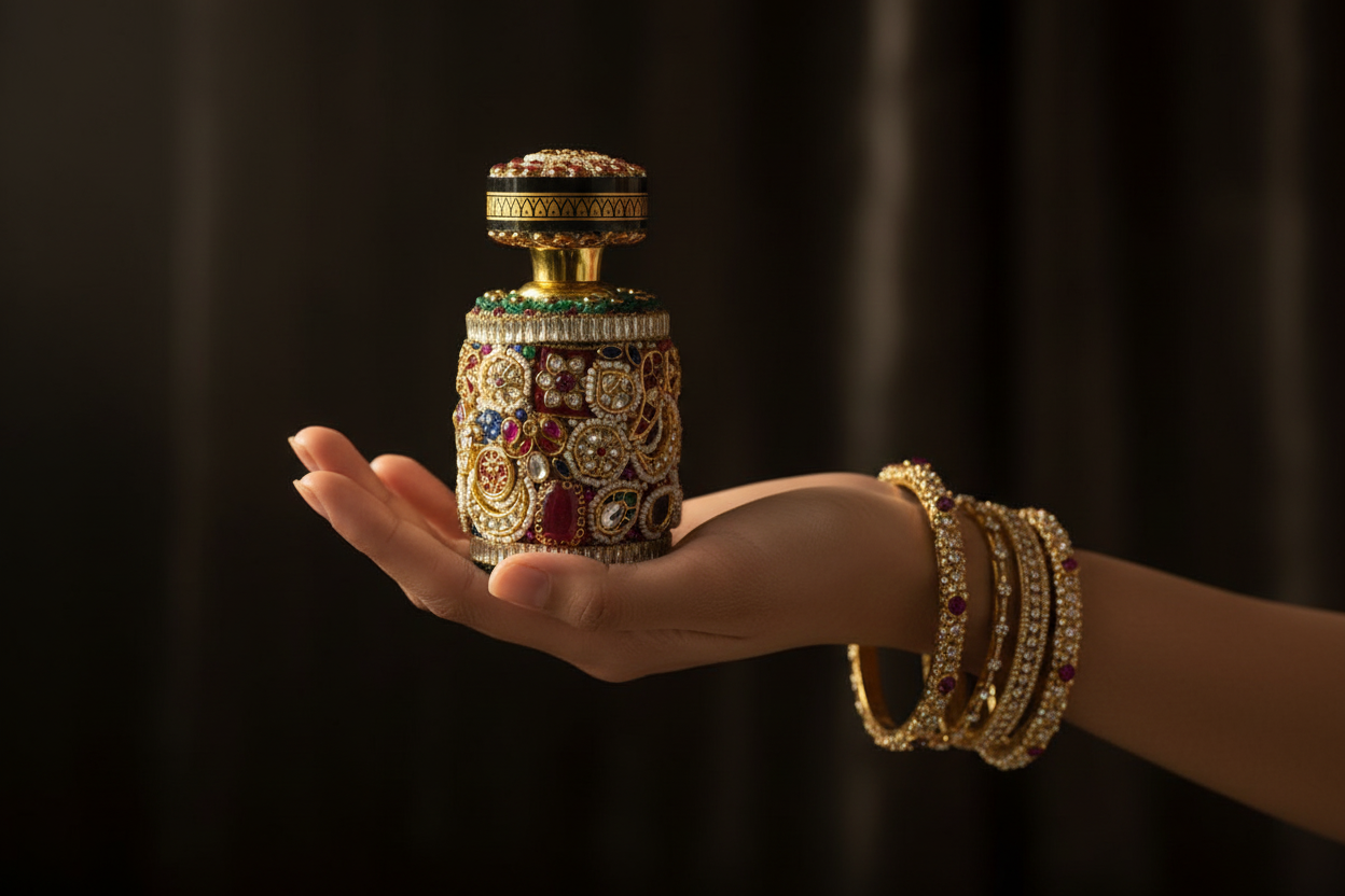 Luxury Jeweled Itar Bottle