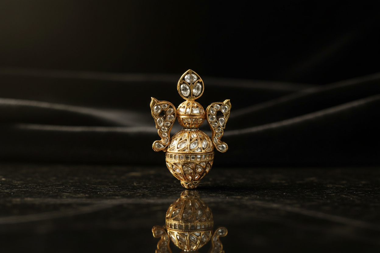 Traditional Gold Polki Pendant