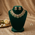 Kundan Pearl Necklace Set By Fluorite