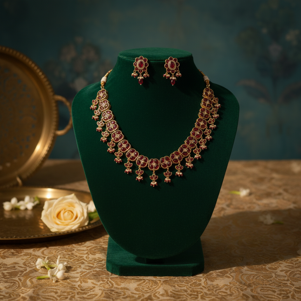 Traditional Ruby Jewelry Set By Fluorite