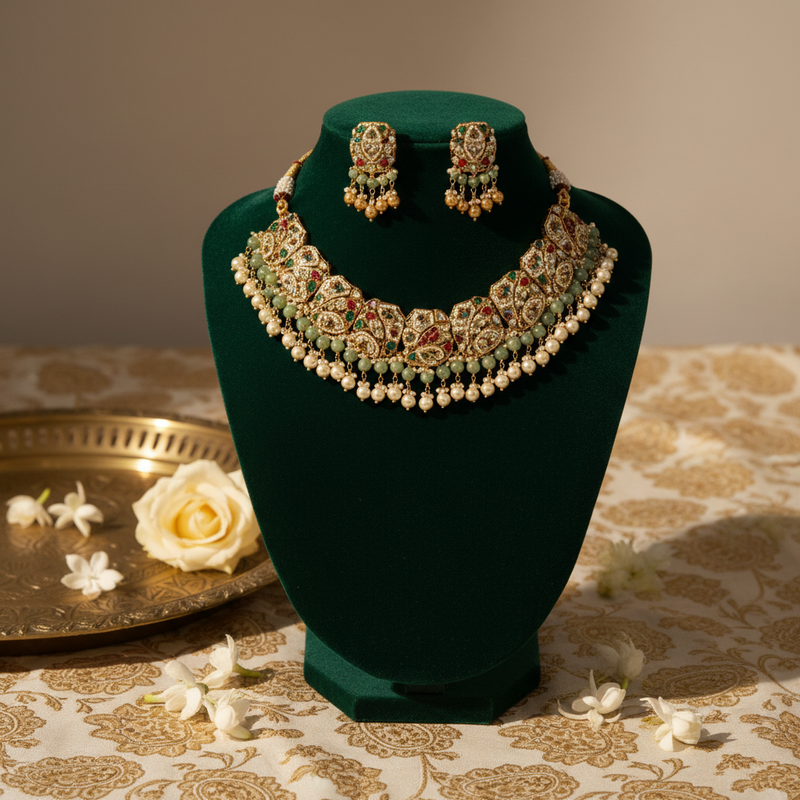 Ethnic Kundan Jewellery Set By Fluorite