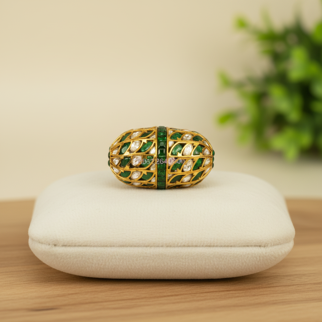 Emerald Tone Gold Oval