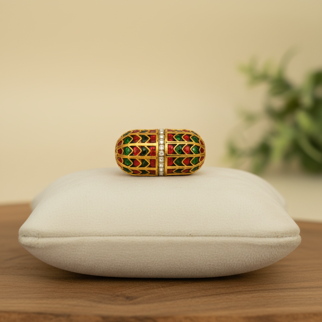 Ornate Gold Enamel Oval