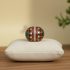 Ornate Multicolor Jeweled Oval