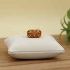 Floral Red Gold Barrel