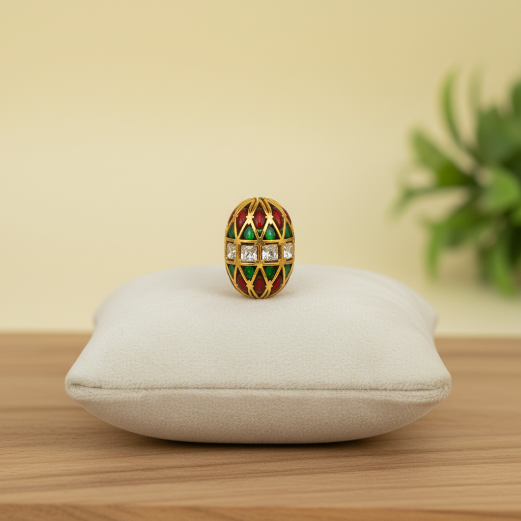 Gold Enamel Craft Bead