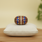 Ornate Multicolor Barrel Bead