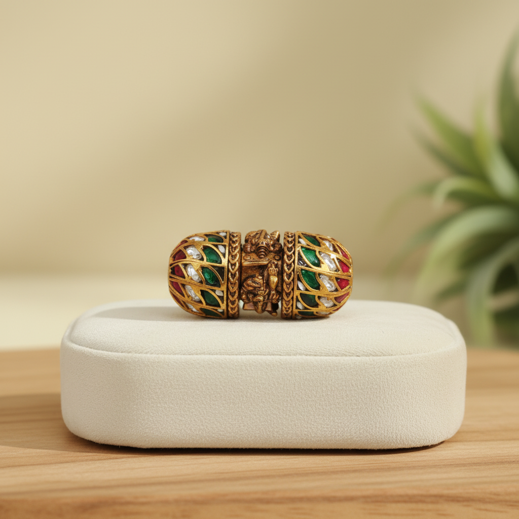 Ganesha Multicolor Barrel Bead