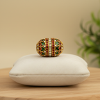 Gold Red Green Oval