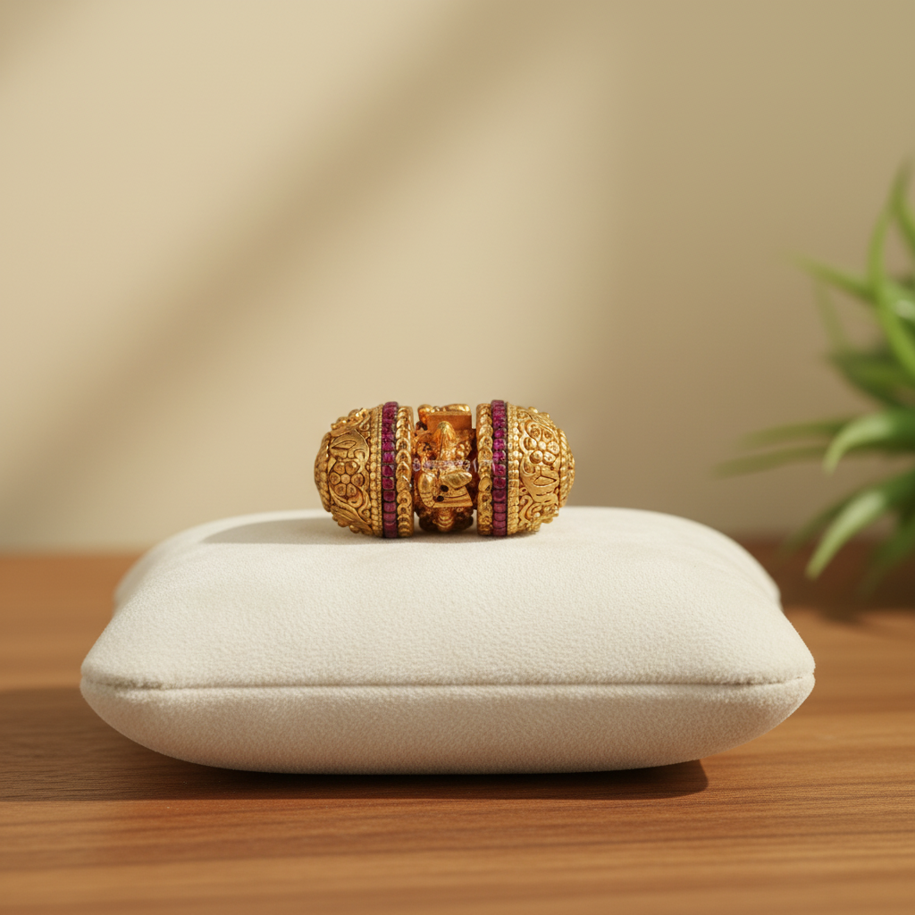 Ornate Ganesha Ruby Barrel