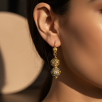 Antique-Style Golden Drop Earrings