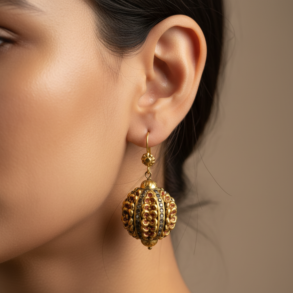 Gold Dangle Statement Earrings
