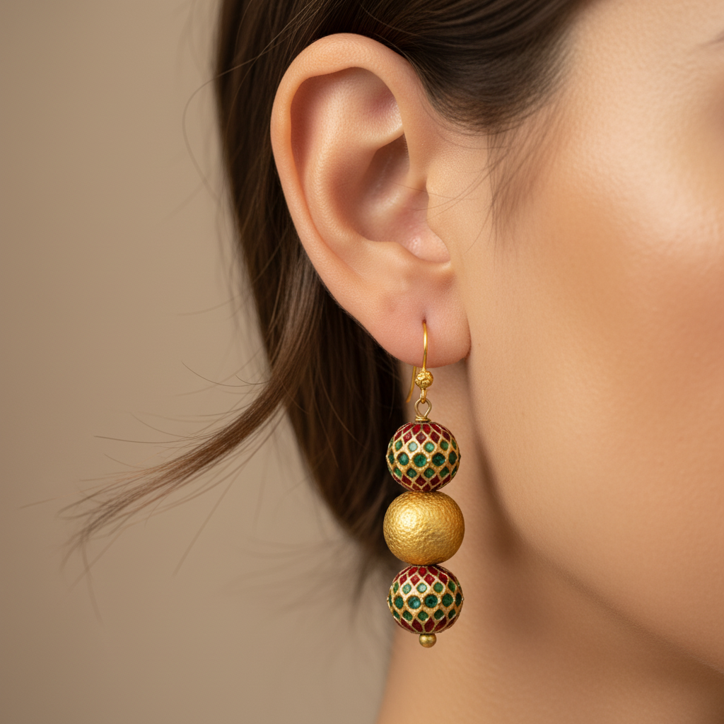 Traditional Gold Drop Earrings