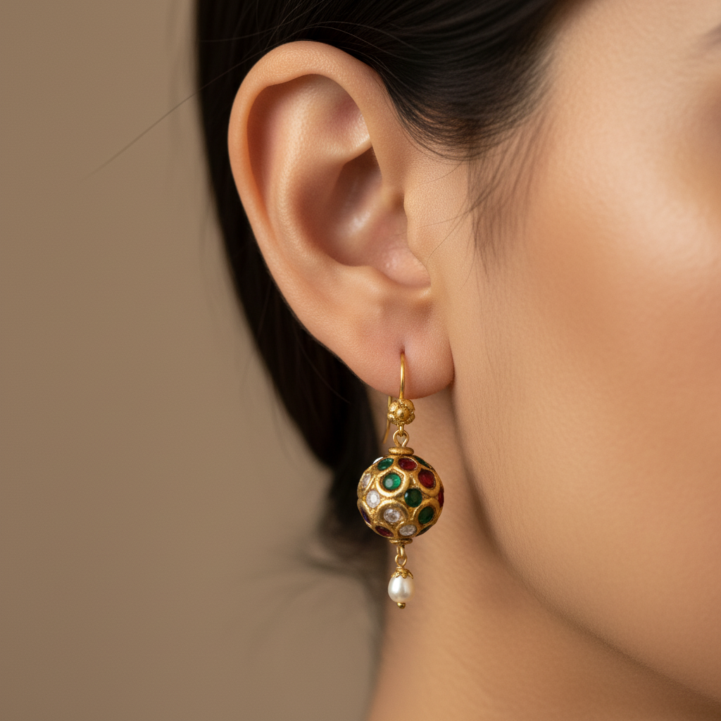 Colorful Pearl Drop Earrings