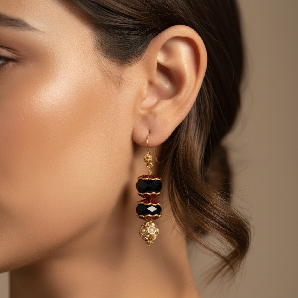 Dual-Tone Black & Red Drops