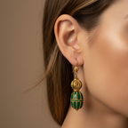 Royal Emerald-Green Gold Drops