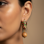Enamel Beaded Dangle Earrings