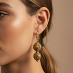Timeless Ornate Gold Drop Earrings