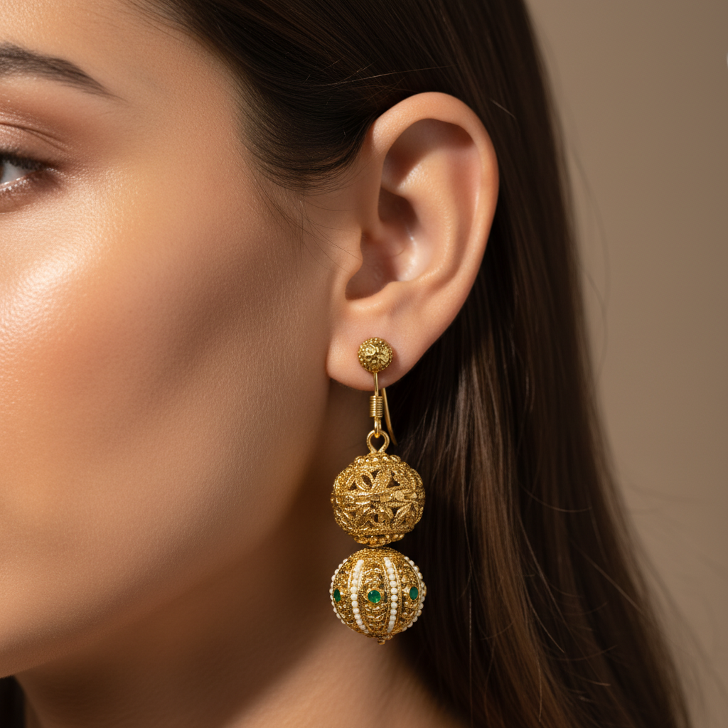Aurelia Filigree Drop Earrings