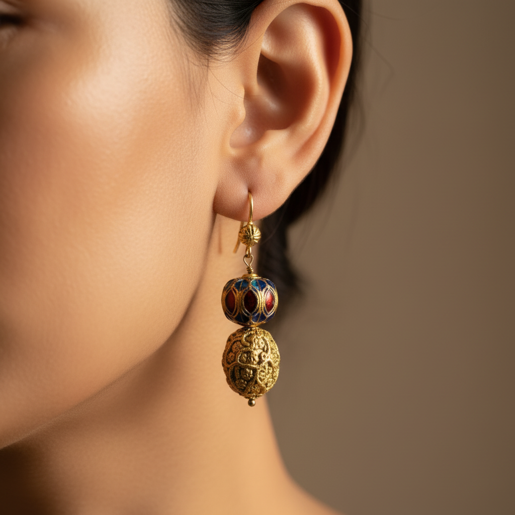 Opulent Gold Dangle Earrings