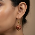 Ruby-Hued Gold Drops
