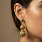 Vintage Regal Gold Drop Earrings